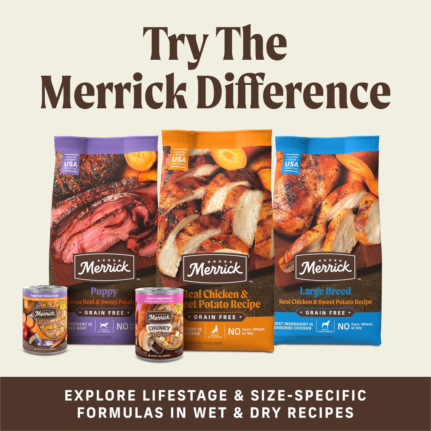 Merrick Power Bites Natural Soft And Chewy Real Meat Dog Treats, Grain Free Snack With Real Chicken Recipe - 6 oz. Bag