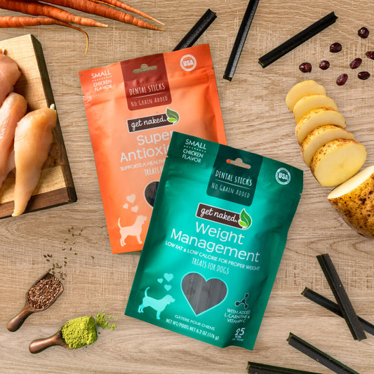 Get Naked Grain Free 1 Pouch 6.6 Oz Weight Management Dental Chew Sticks, Large