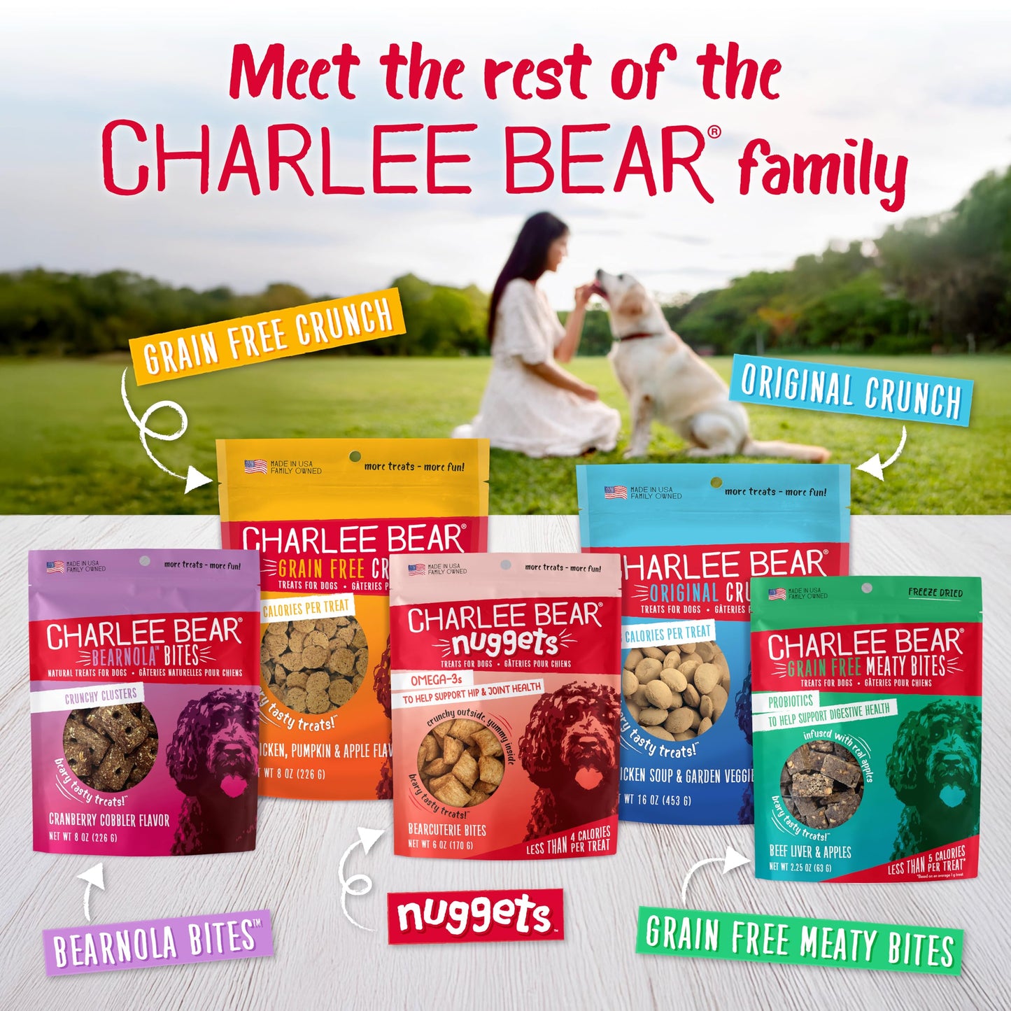 Charlee Bear Original Crunch Dog Treats, Beef Liver, 16 Ounce Resealable Bag, Low Calorie Training Treats For Dogs, Limited Ingredient, Healthy, Crunchy Dog Snacks, Made in USA
