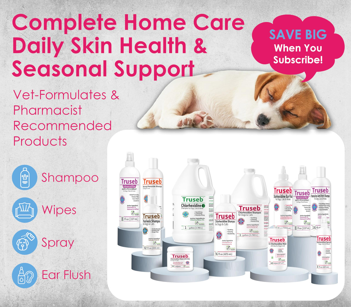 All Natural Ketoconazole & Chlorhexidine Shampoo for Dogs & Cats and Vet-Strength with a Light Scent (USA) (Ketoconazole & Chlorhexidine Shampoo, 32 oz) Made in U.S.A