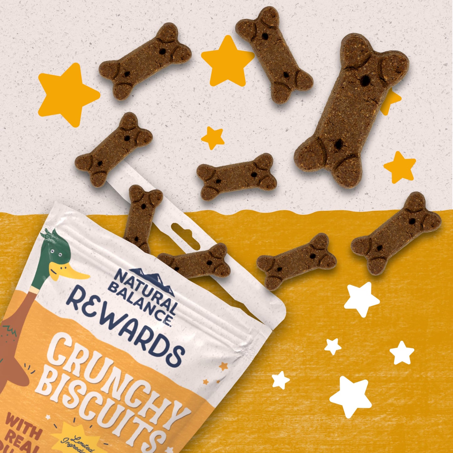 Natural Balance Limited Ingredient Rewards Crunchy Biscuits, Grain-Free Dog Treats for Adult Dogs of All Breeds, Duck Recipe, 28 Ounce (Pack of 1)