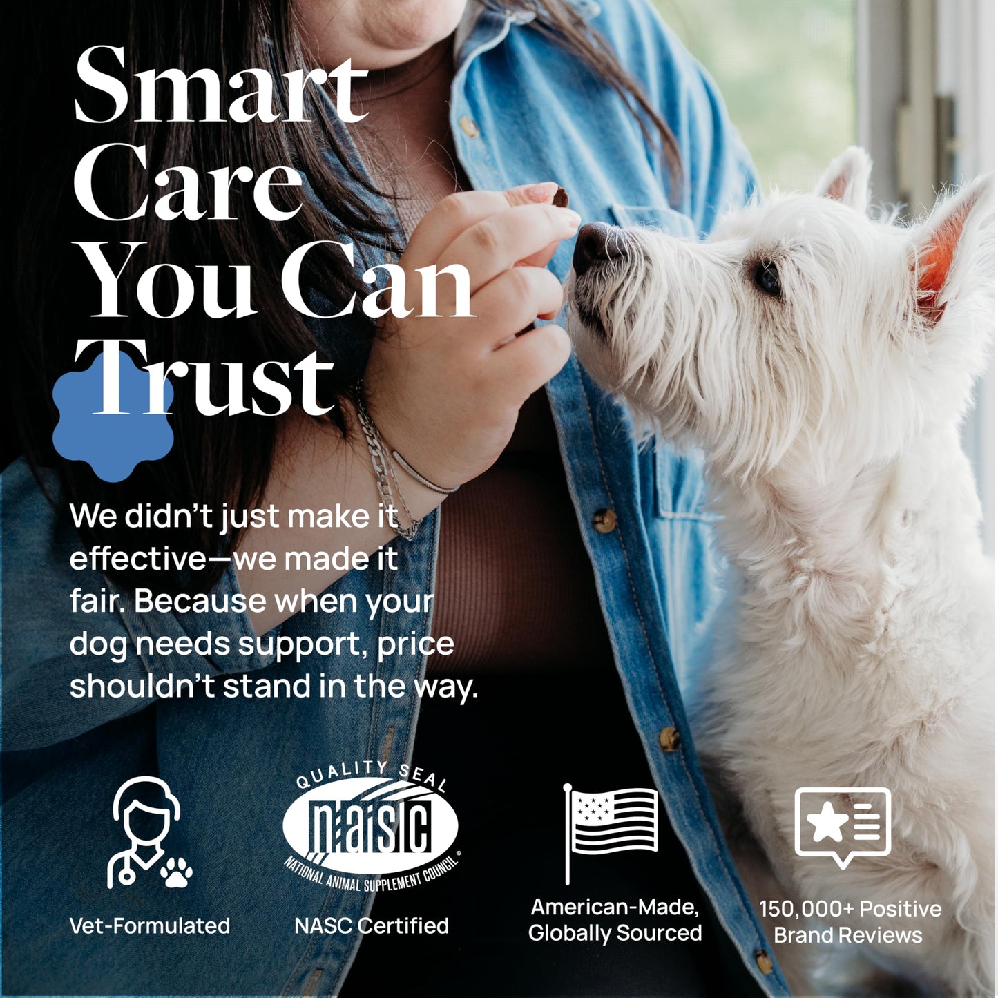 Veterinary Formula Eye Health Supplement for Dogs – Vet-Formulated Tear Stain Chews with Omega 3, Lutein & Cranberry – Smart Vitality Supports Eye Moisture, Stain Reduction & Immunity, 60 Soft Chews