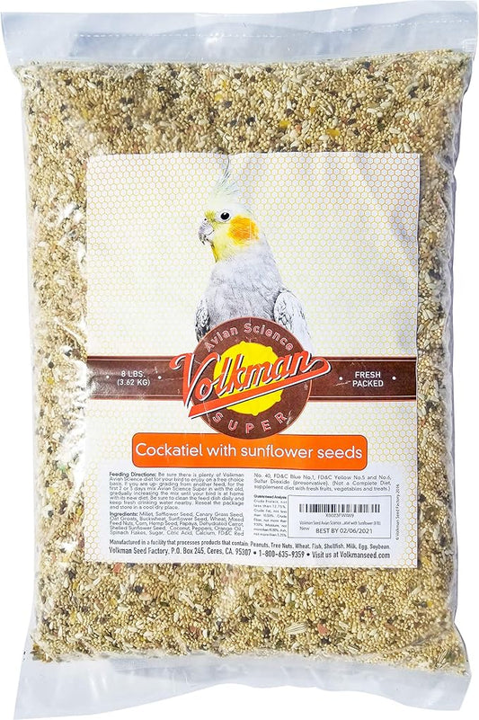 Volkman Seed Avian Science Super Cockatiel with Sunflower (8 lb)