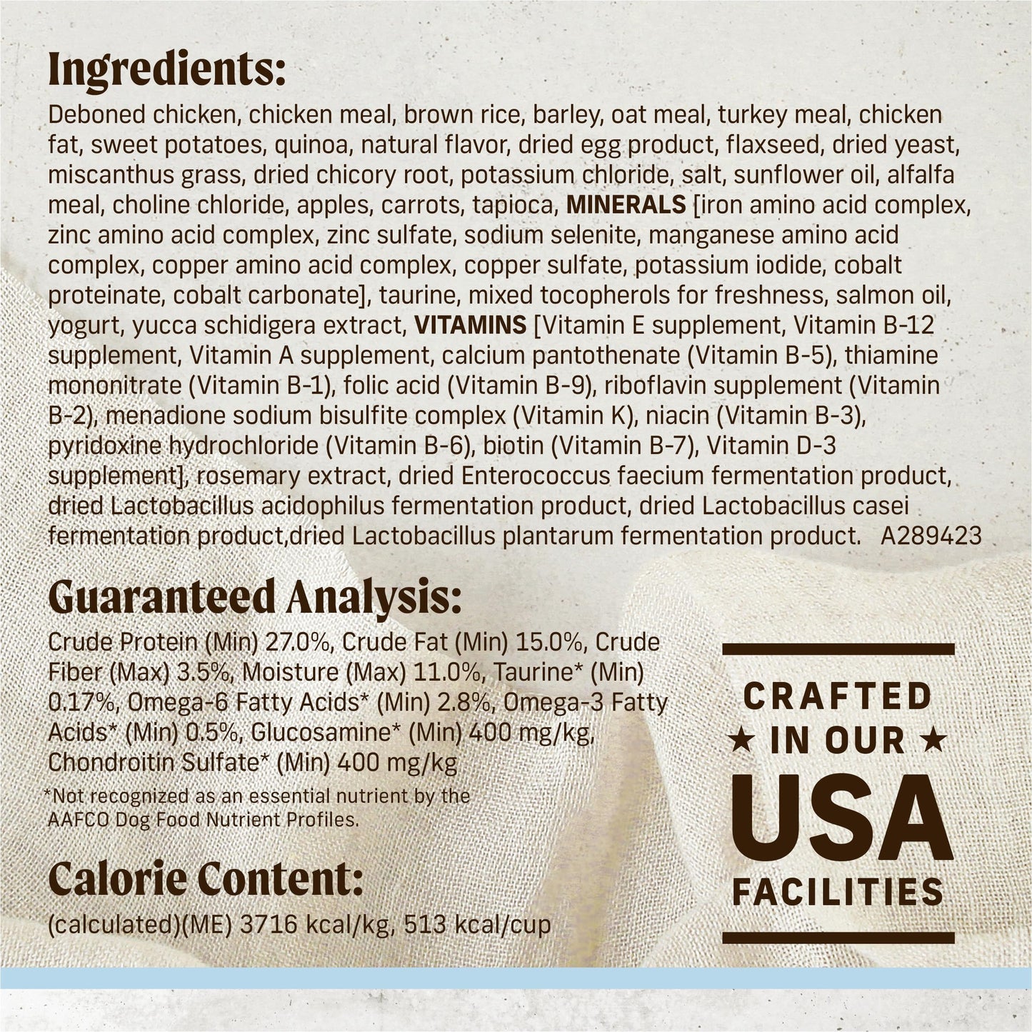 Merrick Gut Health Recipe, Healthy Grains Natural Chicken and Rice Dry Dog Food with Yogurt-Infused Clusters - 4 lb. Bag