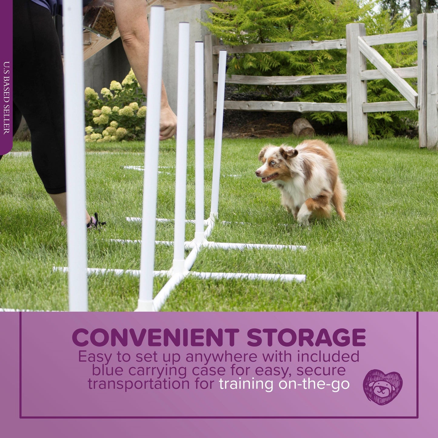 MiMu Dog Agility Equipment 10pc Obstacle Course - Customizable Dog Agility Training Equipment and Obstacle Course, Dog Agility Course Including Tunnels, Weave Poles, and Hurdles