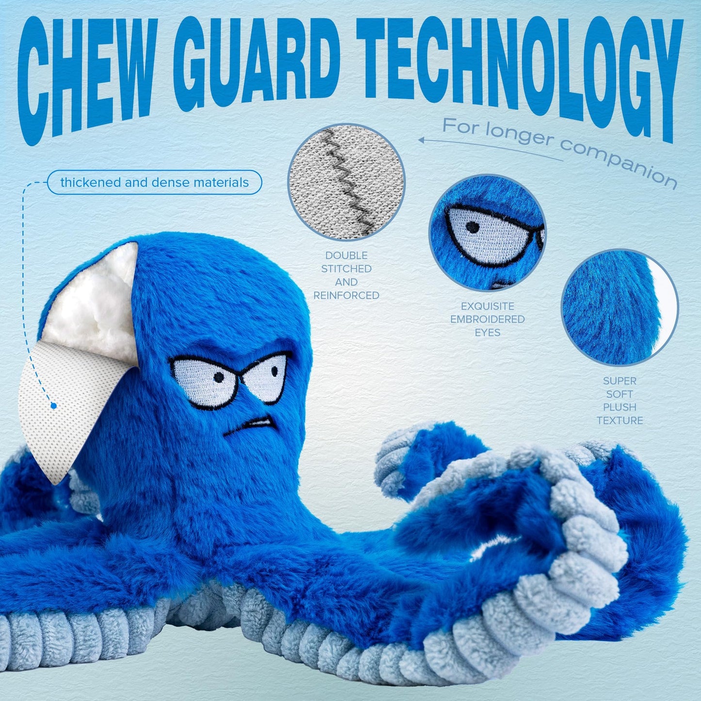 LEGEND SANDY Tough Dog Toys, Stuffed Dog Chew Toys, Large Dog Toys to Keep Them Busy, Interactive Dog Toys, Squeaky Dog Toys, Tug of War Dog Toy, Crinkle Dog Toy