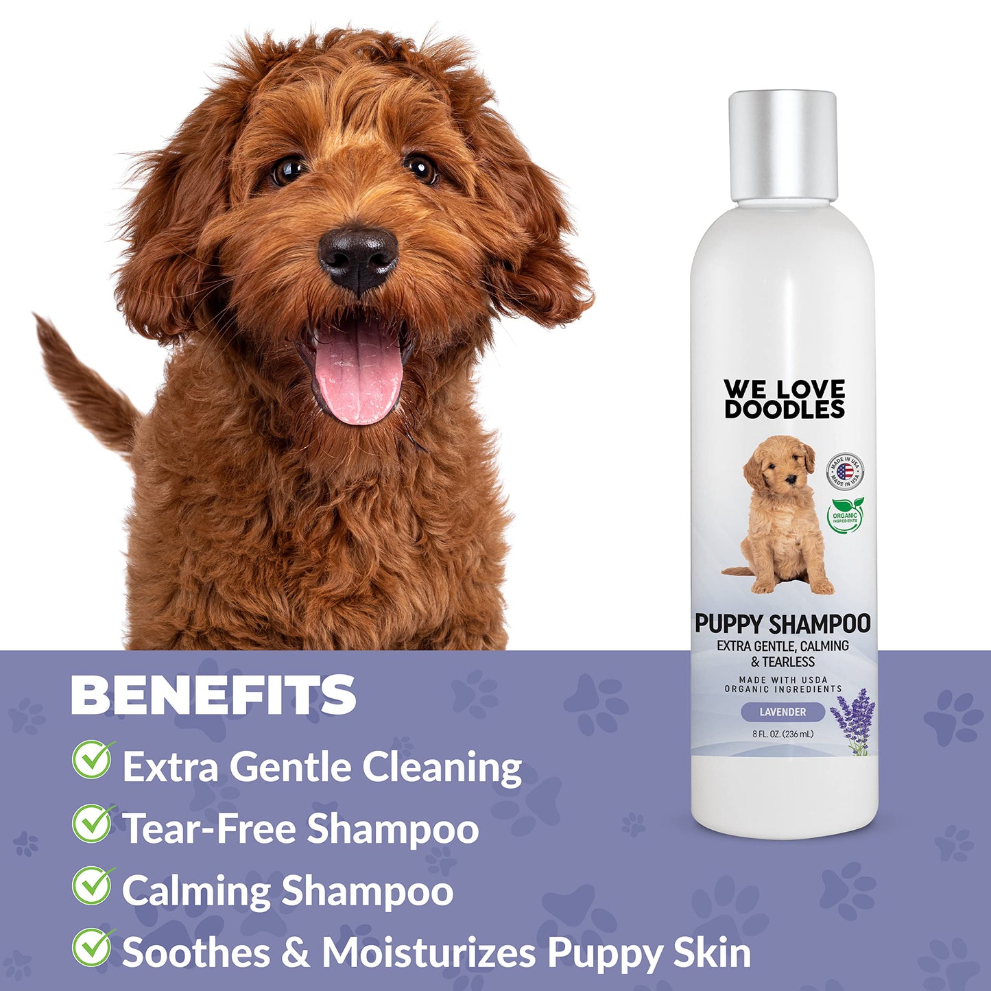 earthbath, Ultra-Mild Wild Cherry Puppy Shampoo - Extra Gentle & Tearless Dog Shampoo, Made in USA, Deodorizing Dog Wash, Cruelty Free Puppy Supplies, Shampoo for Smelly Dogs - 16 Oz (2 Pack)