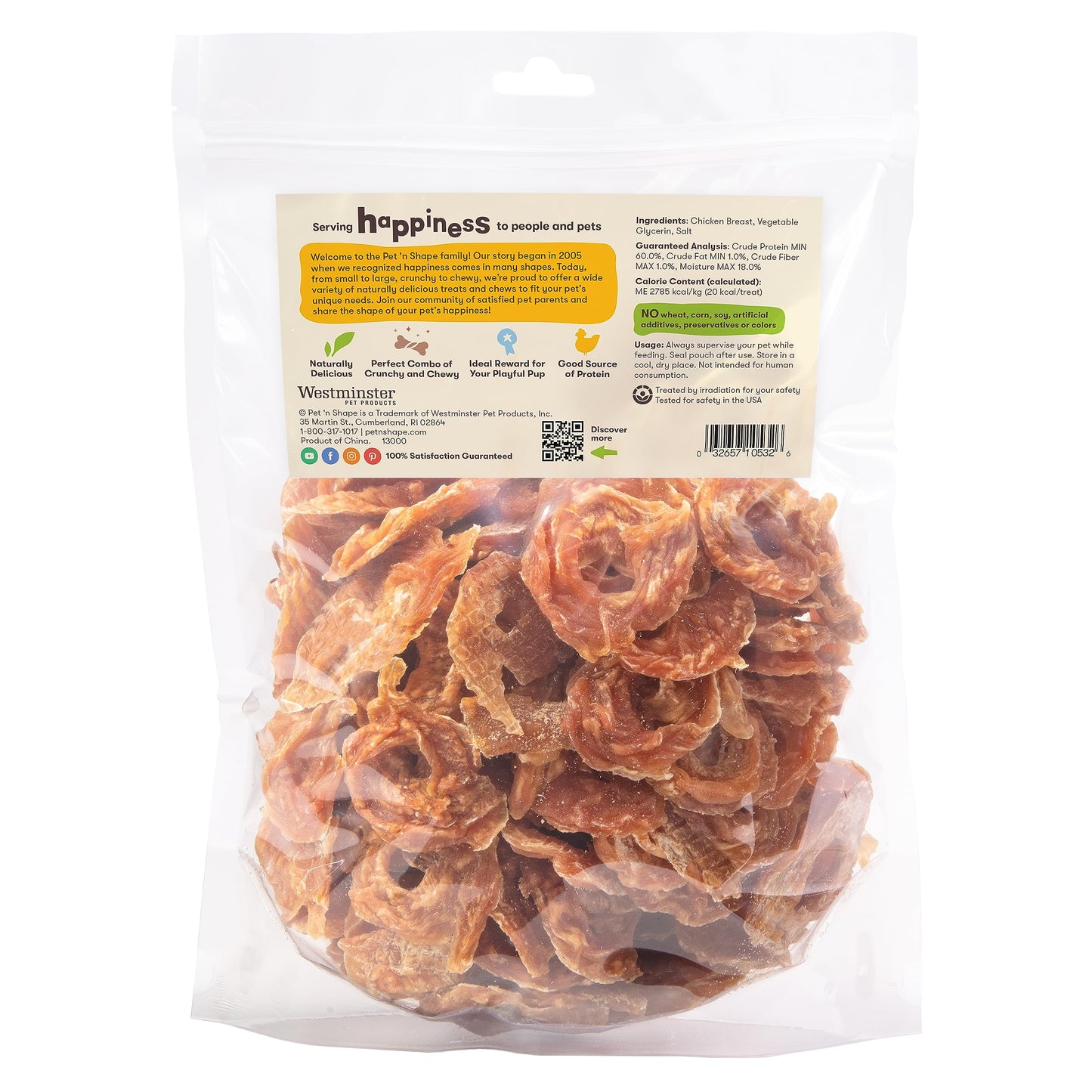 Pet 'n Shape Chik 'n Rings – Natural Chicken Breast Jerky Dog Treats, 2 Pound