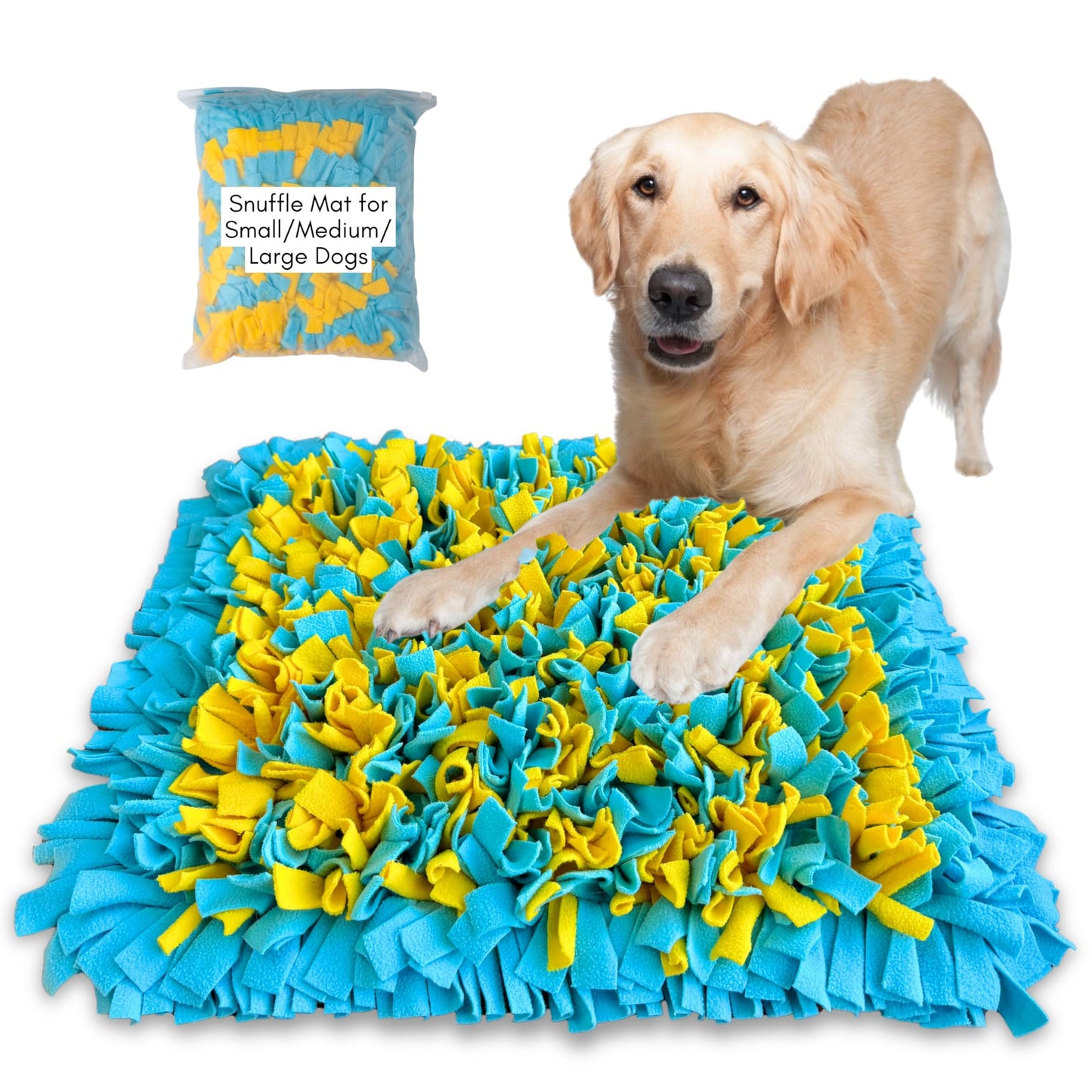 Snuffle Mat for Dogs Large, Enrichment Sniff Mat for Slow Eating, Smell Training, and Stress Relief, Cognitive Dog Toys Foraging Mat to Keep Dog Busy, for Puppy/Small/Medium/Large Breed, 24 x 20 Inch