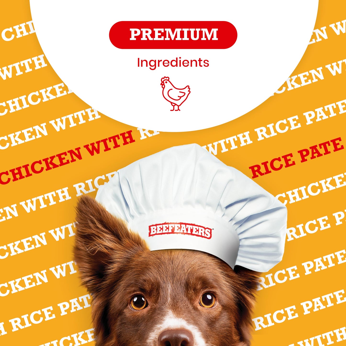 Beefeaters Dog Treats - Chicken with Rice Pate 13.2oz, Case of 12 | Complete Adult Dog Food, Balanced Nutrition, Supports Muscle & Dental Health | Training Treats for Adult Dogs