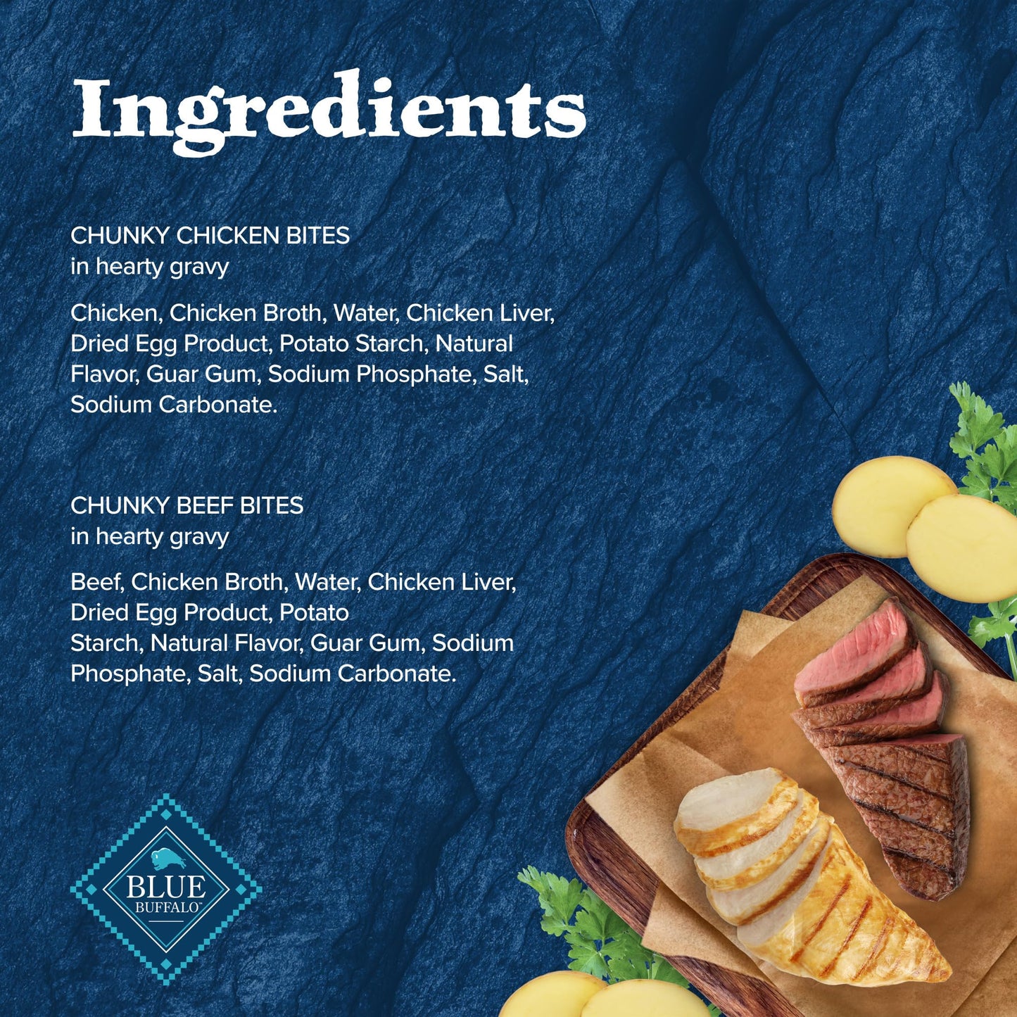 Blue Buffalo Wilderness Trail Toppers Wild Cuts Wet Dog Food Variety Pack, High-Protein & Grain-Free, Made with Natural Ingredients, Chicken and Beef Flavors, 3-oz Pouches, (12 Count, 6 of Each)