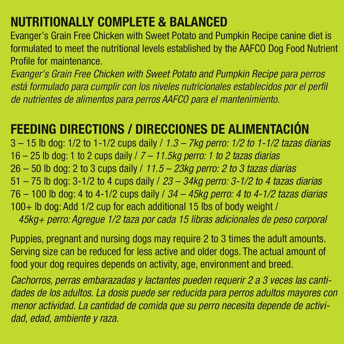 Evanger's Grain Free Chicken with Sweet Potato & Pumpkin Dry Food for Dogs – 4.4 lb – Fresh Deboned Chicken, Probiotics, Omegas 3 & 6, Grain-Free, All Life Stages