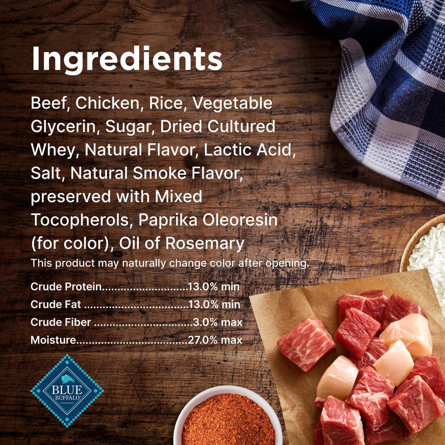 Blue Buffalo Nudges Grillers Natural Dog Treats, Steak, 10oz