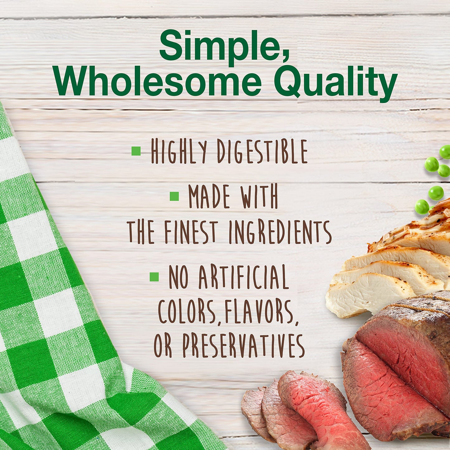 Nylabone Healthy Edibles Natural Dog Chews Long Lasting Chew Treats for Dogs, Roast Beef & Chicken Flavor, X-Small/Petite (48 Count)