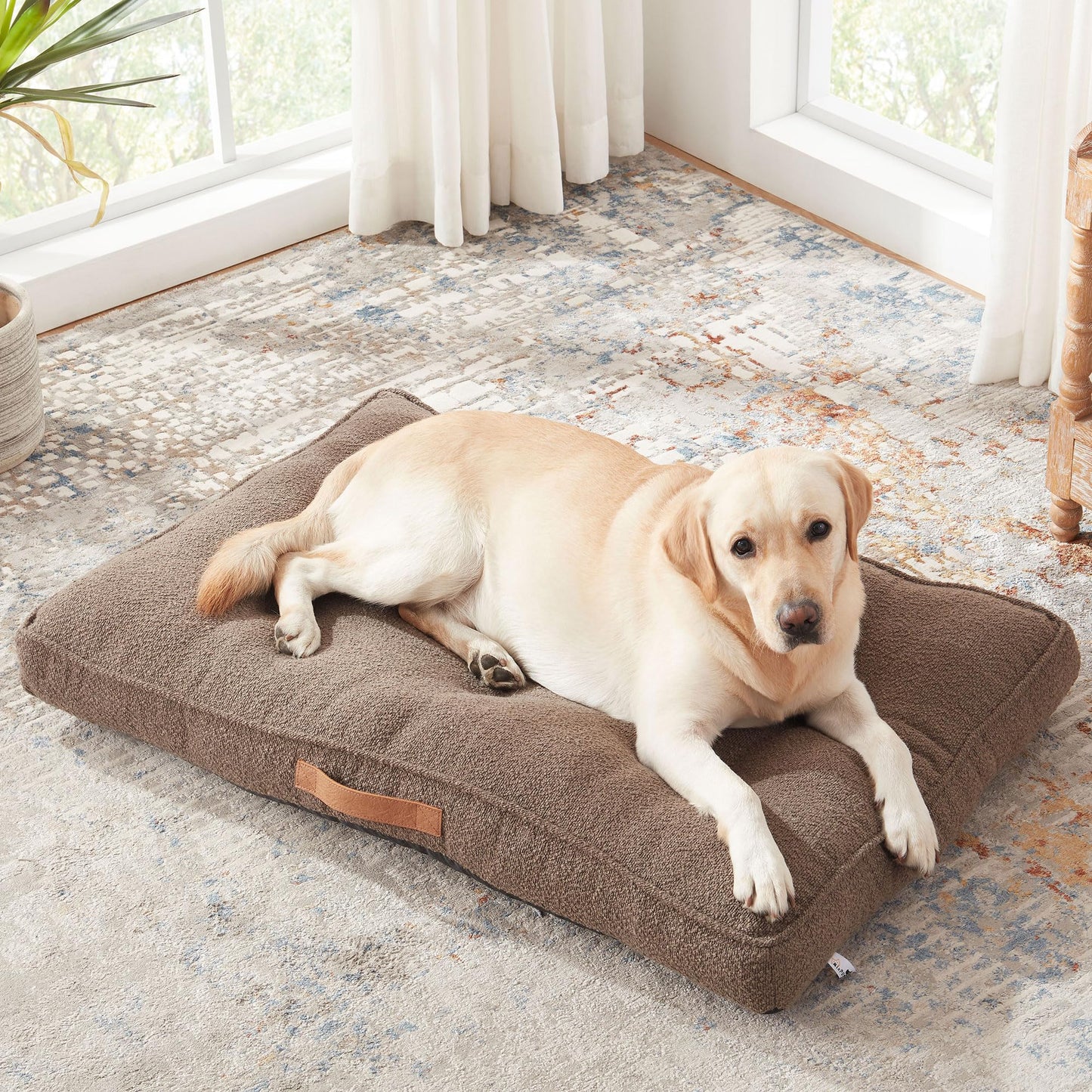 MixPet Soft Calming Dog Bed Washable, Anti-Slip, Ideal for Large to Small Breeds, Promotes Sleep and Reduces Anxiety 41 * 27 in