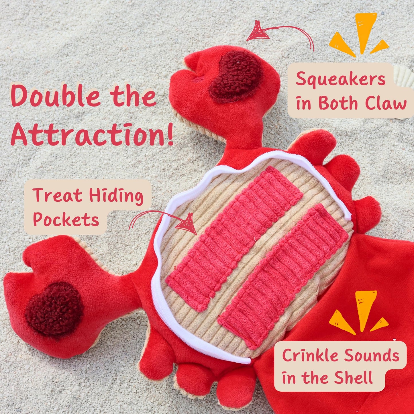 2 Pack Dog Toys for Large Dogs, Squeaky Plush Hide and Seek Teething Chew Toys for Small, Medium Puppy Dogs to Keep Them Busy