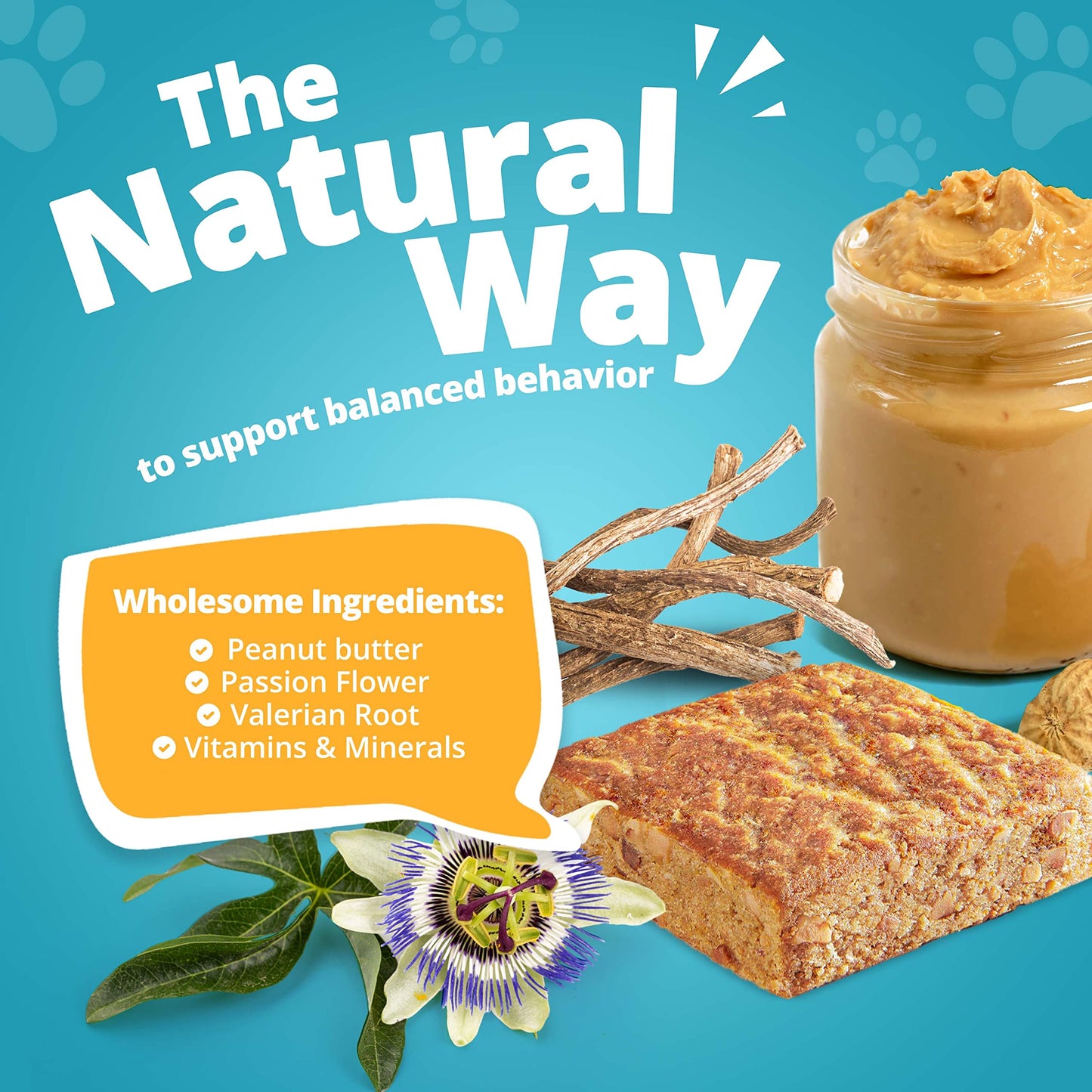 Heavenly Hounds Peanut Butter Chews - Anxiety Relief for Dogs - Natural Ingredients - No Hemp Calming Treats, 2 Oz - Pack of 12
