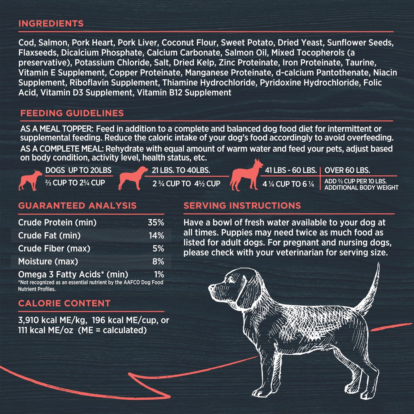 Blackwood Dog Food Topper, Cod and Salmon Recipe, 8 Ounce, High Protein with Omega 3 Fatty Acids, Use as Training Treat, Meal, or Topper