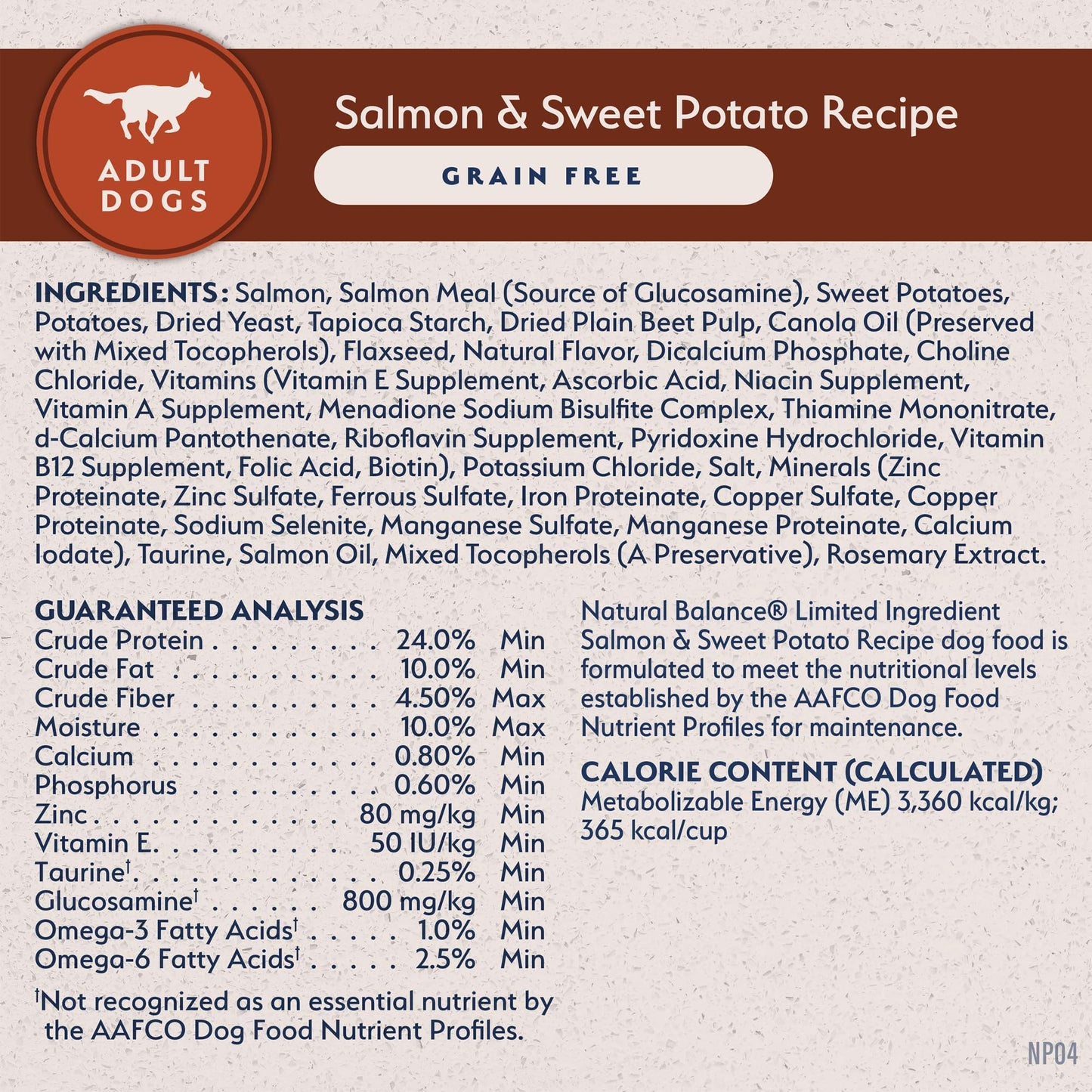 Natural Balance Limited Ingredient Adult Grain-Free Dry Dog Food, Salmon & Sweet Potato Recipe, 24 Pound (Pack of 1)
