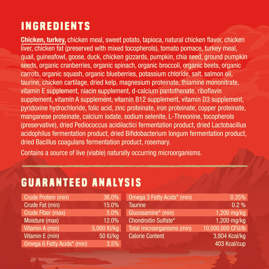 Stella & Chewy's Wild Red Raw Blend Kibble - Premium Freeze-Dried Raw Coated Dog Food - Perfect For Picky Eaters - High Protein Grain Free with 6 Poultry Sources - 3.5lb Bag