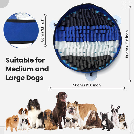 TOMAHAUK Snuffle Mat for Dogs Small and Large Breed – Interactive Feed Game/Cat Dog Puzzle Toy That Helps with Stress Relief, Foraging Skills, Brain Stimulation and Boredom Dog Enrichment Toys