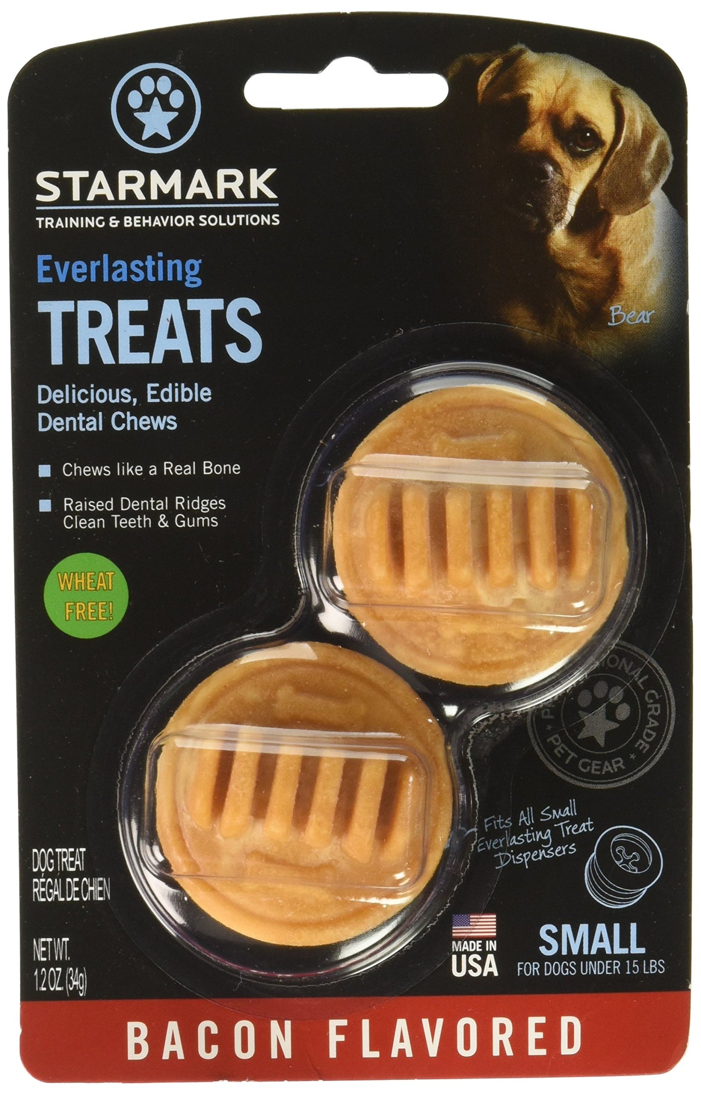 Starmark StartMark (3 Pack) Everlasting Bacon Dog Dental Chews, Small (2 Chews Per Pack / 6 Total)